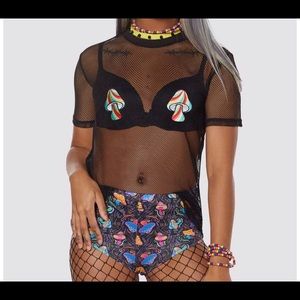 Mesh mushroom rave top